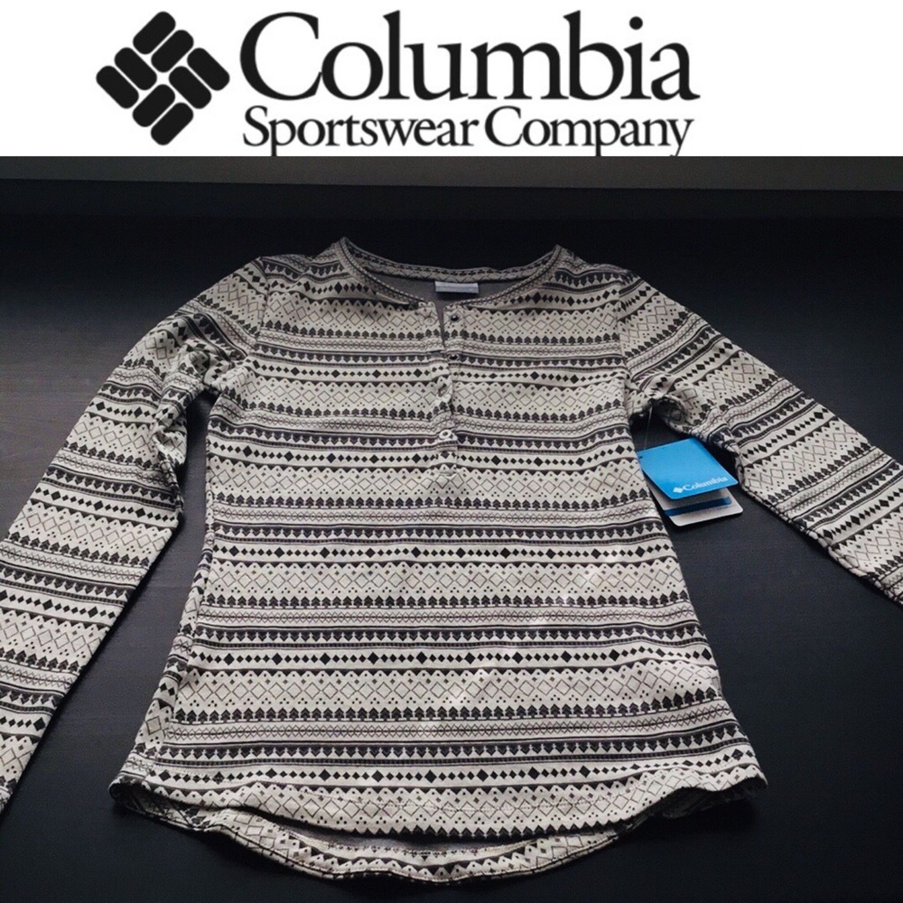 Columbia long sleeve Top, Gray Black , Size Medium NWT - Picture 5 of 13